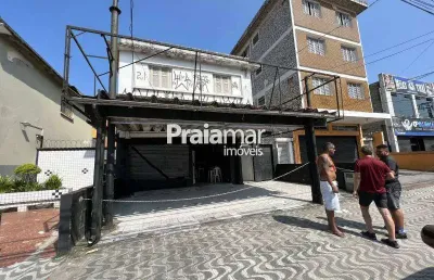 Loja comercial térrea ampla | 03 vagas + apartamento 02 dormitórios | são vicente - sp