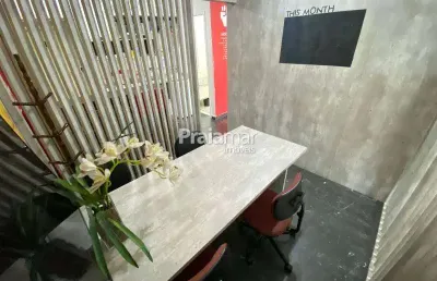 Sala comercial | 01 lavabo | 01 vaga de garagem | centro - são vicente.
