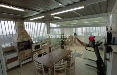 Cobertura duplex frente mar  | 5 dormi | 3 suíte | 4 w.c | 350 m2 | 2 vagas | aparecida | santos