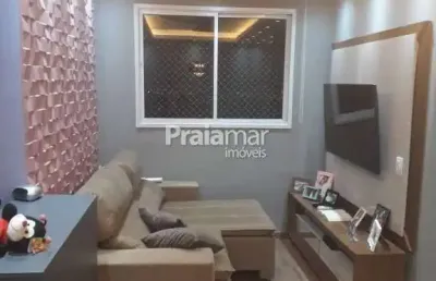 Apartamento de 2 dormitórios, santos - venda com vaga e lazer completo