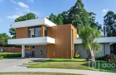 Casa em condomínio fechado com 4 quartos à venda na estrada das três meninas, 2000, vila nova, porto alegre, 350 m2 por r$ 3.099.000