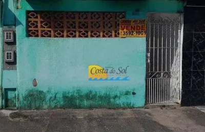 Casa com 1 dormitório à venda, 55 m² por r$ 200.000,00 - glória - praia grande/sp