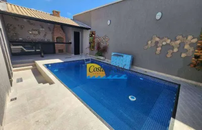 Sobrado com 2 dormitórios à venda, 54 m² por r$ 330.000,00 - balneário pires - praia grande/sp