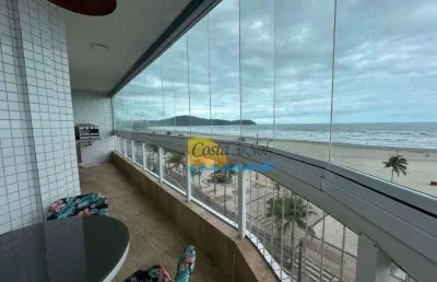 Apartamento com 3 dormitórios para alugar, 123 m² por r$ 6.500,00/mês - vila guilhermina - praia grande/sp