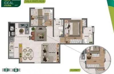 Apartamento com 2 quartos à venda no Parque Industrial, São José dos Campos 