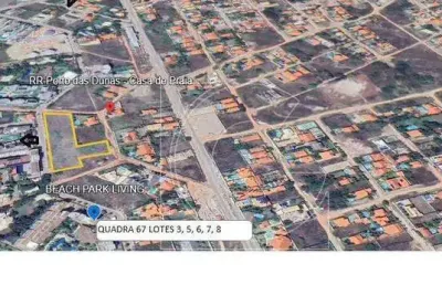 Terreno, 7,1000m², nascente, a uma quadra do mar, porto das dunas, aquiraz/ce