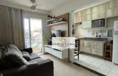 Apartamento com 2 dormitórios à venda, 50 m²- parque residencial flamboyant - são josé dos campos/sp