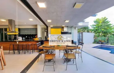 Luxuosa casa com 701 m² de área total em condomínio fechado golfe