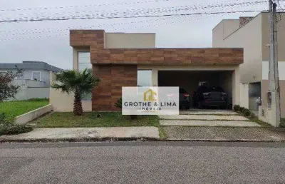 Casa cond.  3 dorm, suíte, ac: 190 m² at:300m² nova, excelente local, fácil acesso a via dutra e cidade, top - condomínio terras do vale - caçapava/sp