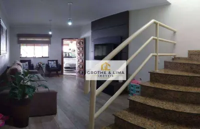Lindo sobrado com sacada e área gourmet! com 3 dormitórios à venda, 140 m² por r$ 460.000 - residencial dalla rosa - taubaté/sp