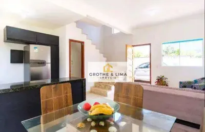 Sobrado lindo condomínio á venda 2 dorm, 73 m² perto praia, local excelente, fácil acesso ao centro e rodovia - jardim capricórnio - caraguatatuba/sp