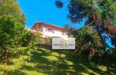 Sobrado com  4 dormitórios,  ac: 170 m² - at: 1300m²  venda por r$ 830.000 ou aluguel por r$ 6.200/mês - vale encantado - campos do jordão/sp