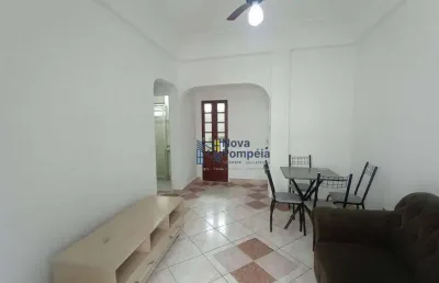 Apartamento com 1 dormitório para alugar, 68 m² por r$ 3.200,02/mês - pompéia - santos/sp