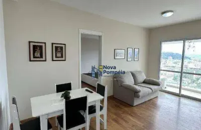 Apartamento com 1 dormitório para alugar, 47 m² por r$ 4.200/mês - boqueirão - santos/sp