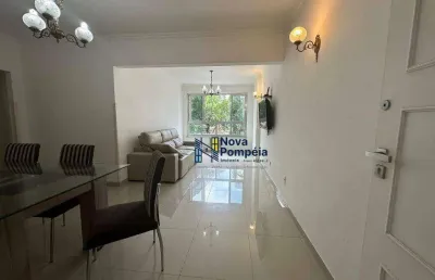 Apartamento com 3 dormitórios para alugar, 127 m² por r$ 5.500/mês - pompéia - santos/sp