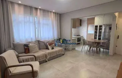 Apartamento com 2 dormitórios à venda, 85 m² por r$ 795.000,00 - pompéia - santos/sp