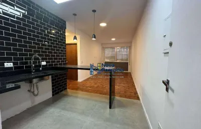 Apartamento com 2 dormitórios à venda, 52 m² por r$ 390.000,00 - pompéia - santos/sp