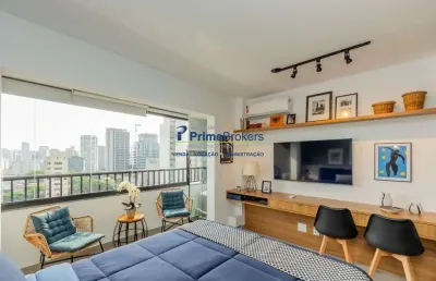 Apartamento com 1 quarto à venda na rua cardeal arcoverde, pinheiros, são paulo por r$ 480.000