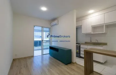 Apartamento com 1 quarto à venda na rua professor josé leite e oiticica, brooklin, são paulo por r$ 595.000