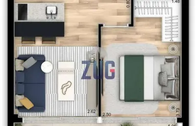Apartamento à venda em campinas, vila itapura, com 1 quarto, com 36 m², my way guanabara