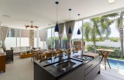 Sobrado à venda em campinas, loteamento alphaville campinas, com 4 suítes, com 385 m²