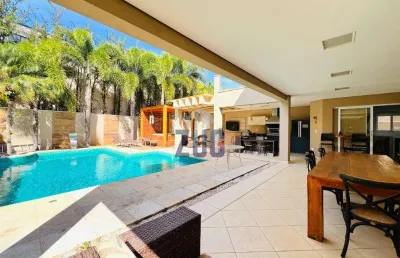 Sobrado para alugar em campinas, loteamento alphaville campinas, com 4 suítes, com 516 m²