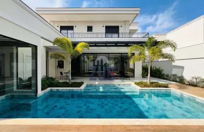 Sobrado para alugar em campinas, loteamento mont blanc residence, com 4 suítes, com 552 m²