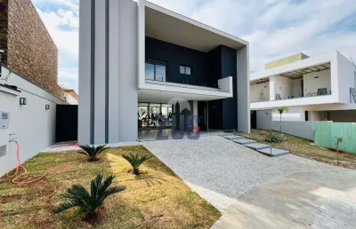 Sobrado à venda em campinas, loteamento parque dos alecrins, com 4 suítes, com 340 m²