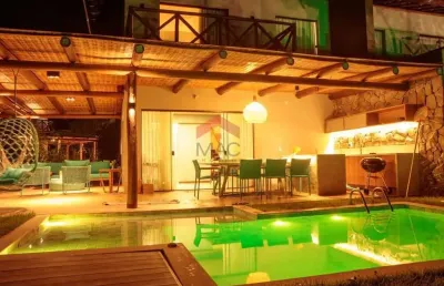Casa em condomínio para venda em mata de são joão, praia do forte, 3 dormitórios, 3 suítes, 4 banheiros, 2 vagas