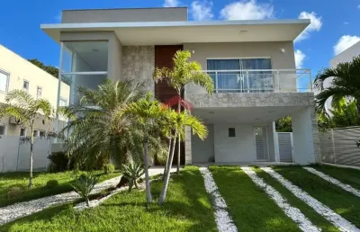 Casa em condomínio para venda em camaçari, alphaville (abrantes), 4 dormitórios, 3 suítes, 5 banheiros, 2 vagas
