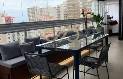 Apartamento cinematográfico com 150mts de area últil, completamente decorado, natupi em praia grande sp