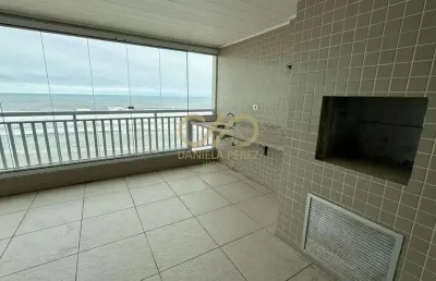 Aparatamento alto padrão, frente mar, com 03 suites mais dependencia-aviação-praia grande-são paulo