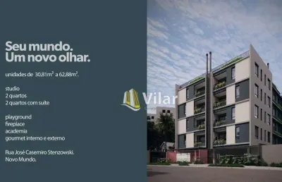 Apartamento com 2 dormitórios à venda, 30 m² por r$ 293.434 - novo mundo - curitiba/pr