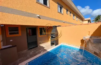 Oportunidade!! sobrado em condomínio fechado lado praia com piscina individual em itanhaém!!