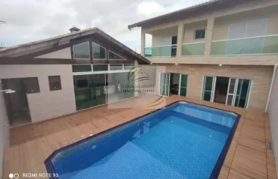 Maravilhoso sobrado 04 dorm/com piscina grande mobiliado para venda em itanhaém!