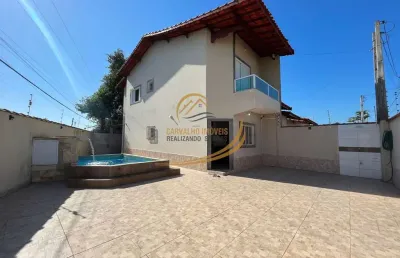 Sobrado lado praia 500mts do mar mobiliado com piscina e churrasqueira em itanhaém!!