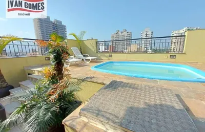 Cobertura duplex com 3 dormitórios à venda, 260 m² por r$ 1.100.000 - enseada - guarujá/sp