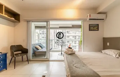 Apartamento mobiliado para locação/aluguel,  1 dormitório -  consolação