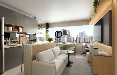 Apartamento para venda - 44m², 2 dormitórios, sendo 1 suítes - ipiranga