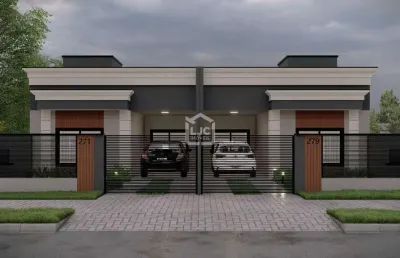 Lançamento casa 3 quartos, costeira, araucaria - pr