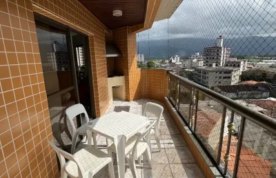 Lindo apartamento 2 dormitórios em frente à feirinha de artesanato da vila caiçara, praia grande-sp.