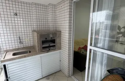Lindo apartamento 2 dormitórios com sacada gourmet no centro da vila caiçara-praia grande