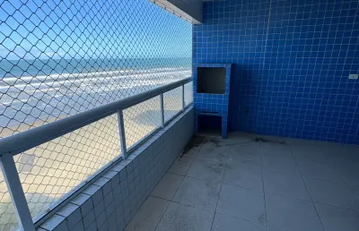 Lindo apartamento frente mar com 2 dormitórios 2 vagas no maracanã-praia grande-sp
