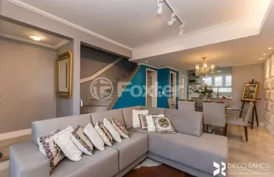 Casa em condomínio fechado com 4 quartos à venda na rua antonio delapieve, 116, mário quintana, porto alegre, 250 m2 por r$ 750.000