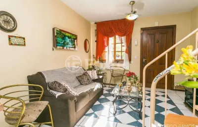 Casa em condomínio fechado com 3 quartos à venda na rua sílvio silveira soares, 2406, camaquã, porto alegre, 100 m2 por r$ 330.000