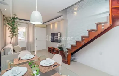 Casa em condomínio fechado com 2 quartos à venda na avenida guilherme schell, 1250, rio branco, canoas, 76 m2 por r$ 317.300