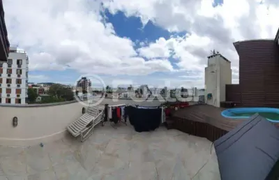 Cobertura com 2 quartos à venda na rua doutor castro de menezes, 1006, vila assunção, porto alegre, 146 m2 por r$ 899.000