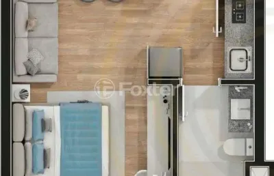 Kitnet / stúdio à venda na avenida loureiro da silva, 1660, cidade baixa, porto alegre, 27 m2 por r$ 493.000