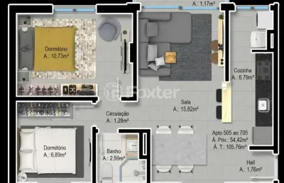 Apartamento com 2 quartos à venda na avenida joão pessoa, 553, centro histórico, porto alegre, 54 m2 por r$ 677.350