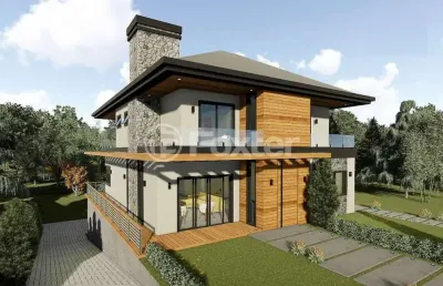 Casa em condomínio fechado com 5 quartos à venda na rua das papoulas, 426, vila suiça, gramado, 363 m2 por r$ 4.400.000